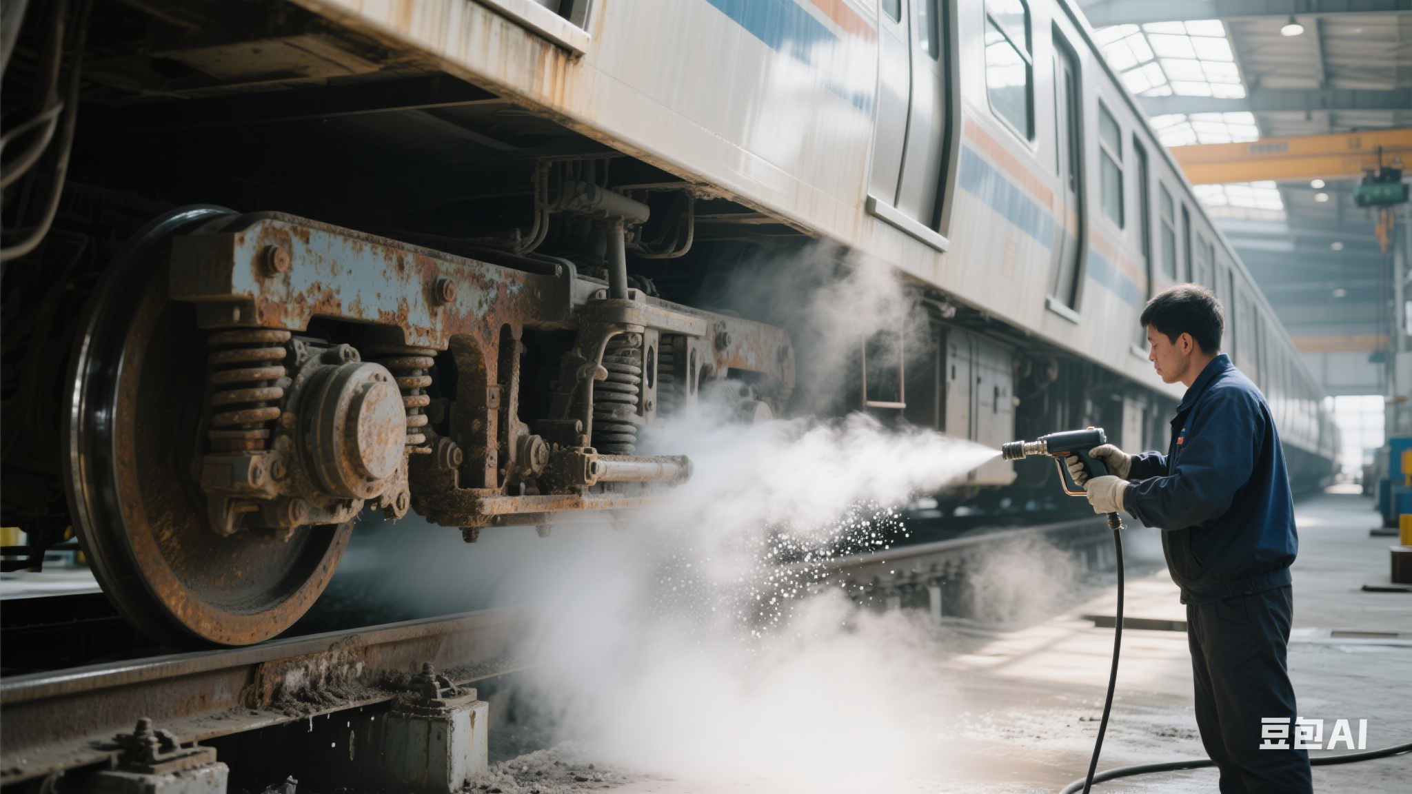 列车及地铁维修时干冰清洗 